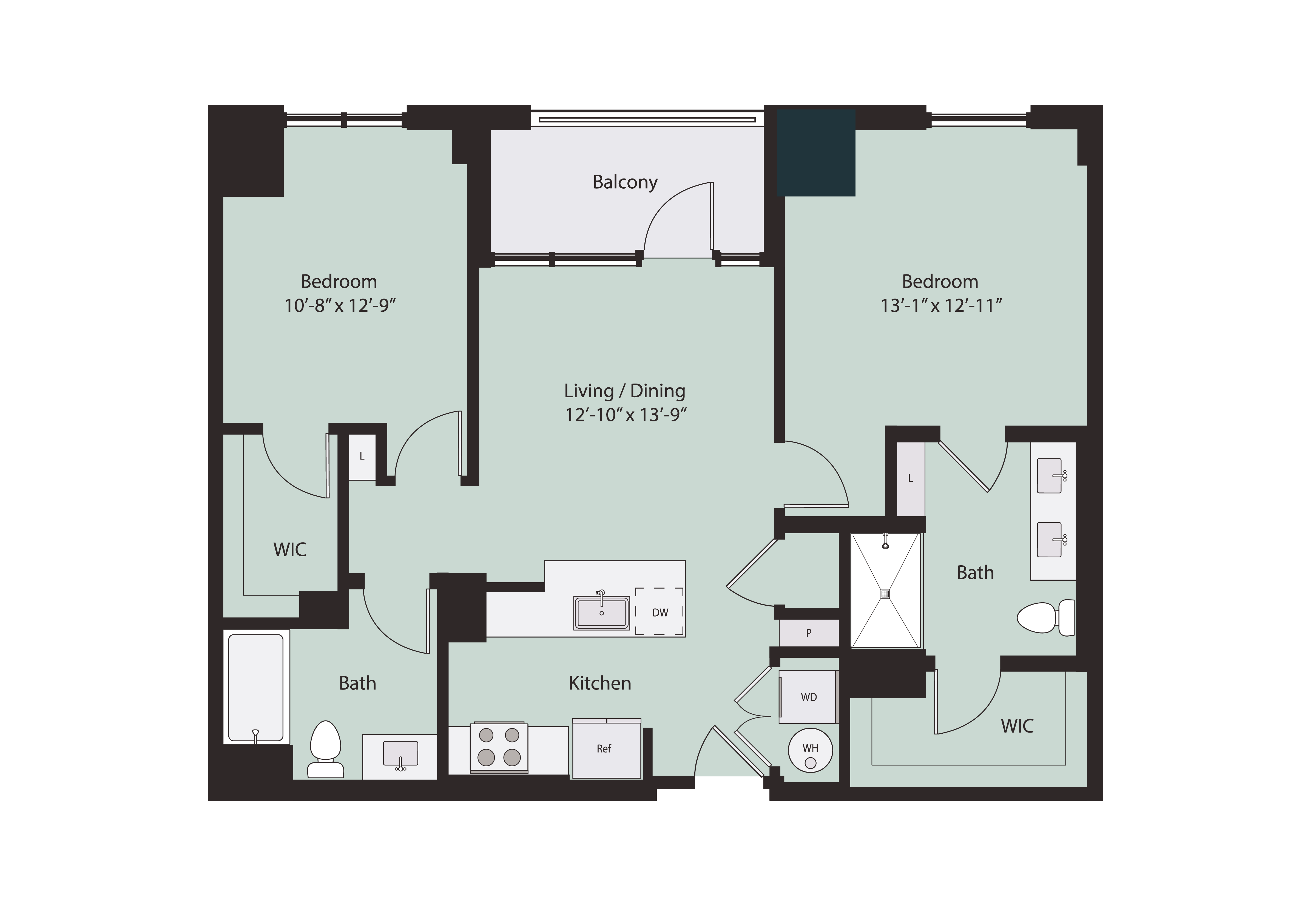 Floor plan layout diagram for B1